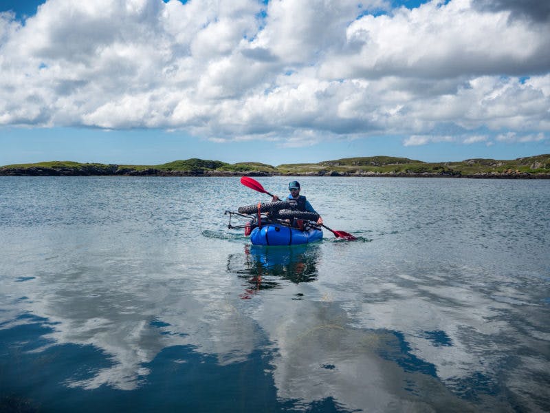 &#x201C;Anyone living in a part of the world where good conditions aren&#xE2;&#x20AC;&#x2122;t guaranteed will know that it only makes the good days sweeter. After a few days of winds and big swells coming off the Atlantic, the skies cleared and the wind dropped. The sheltered channel between the islands of Benbecula and Ronay were crystal clear &#xE2;&#x20AC;&#x201C; [perfect conditions to be on the sea in the boats. The improbability of being there, having accessed the area by bike on the beaches of the west coast, brought home to me the possibilities that are created when two adventure-loving modes of transport get mushed together to make one big, excellent, adventure pie.&#x201D; Photo:&#xA0;Annie Lloyd-Evans