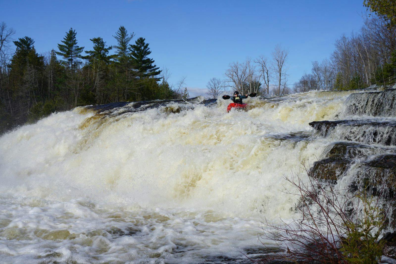 Alex running the Saranach River.