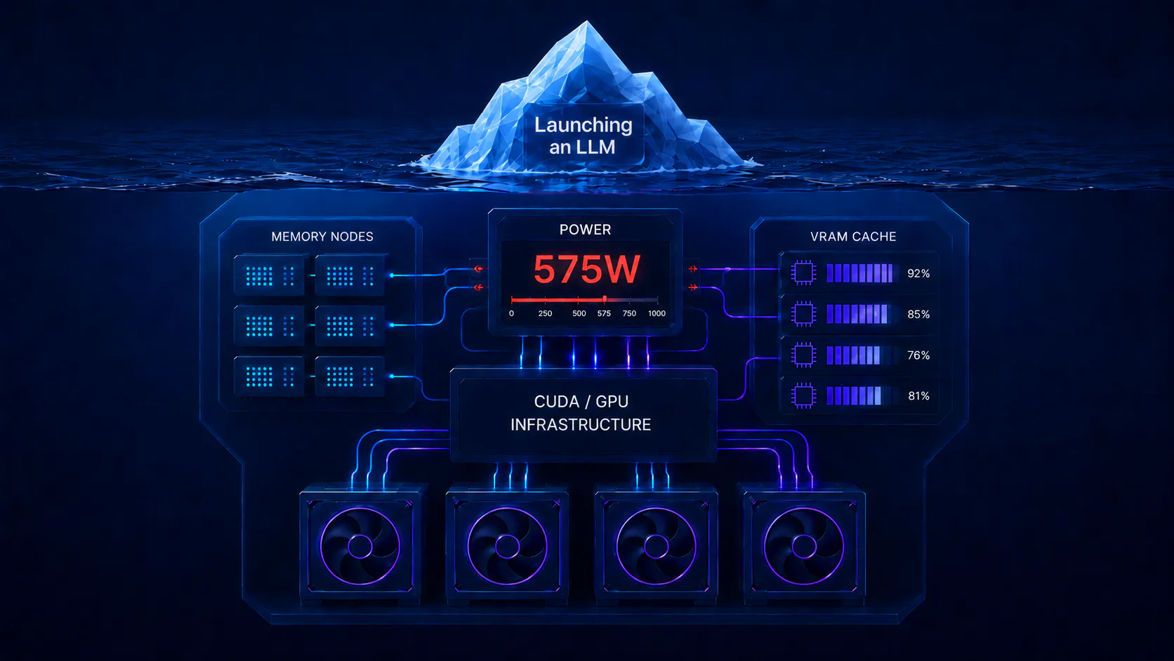 nfographic of GPU power draw and VRAM usage