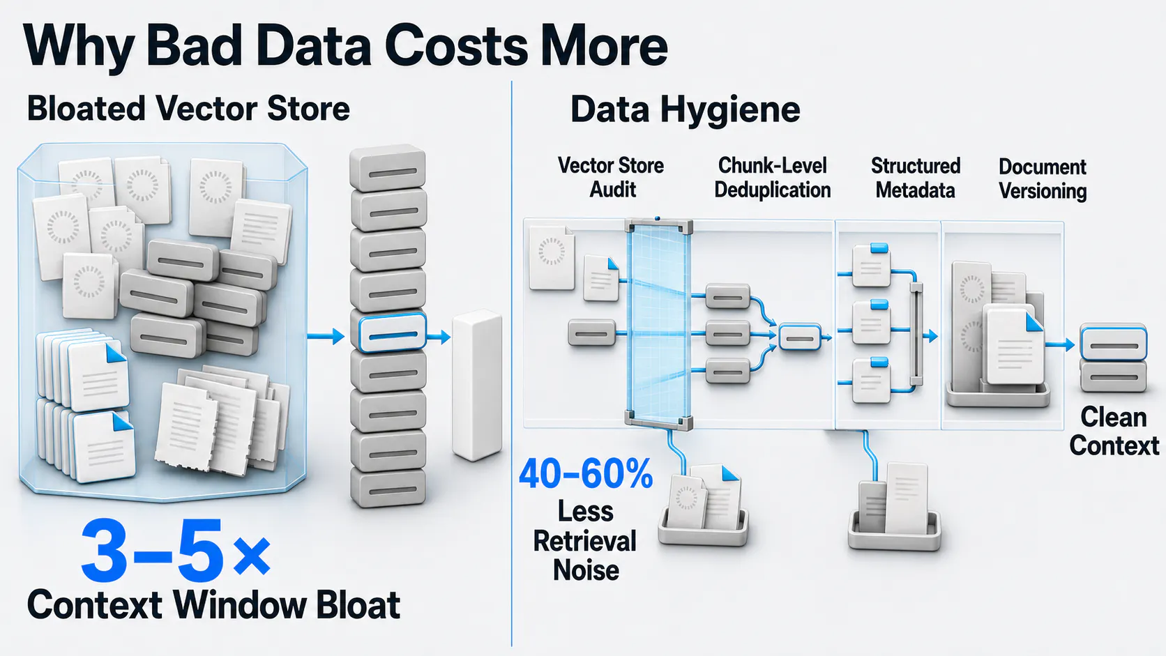 Vector store data hygiene infographic