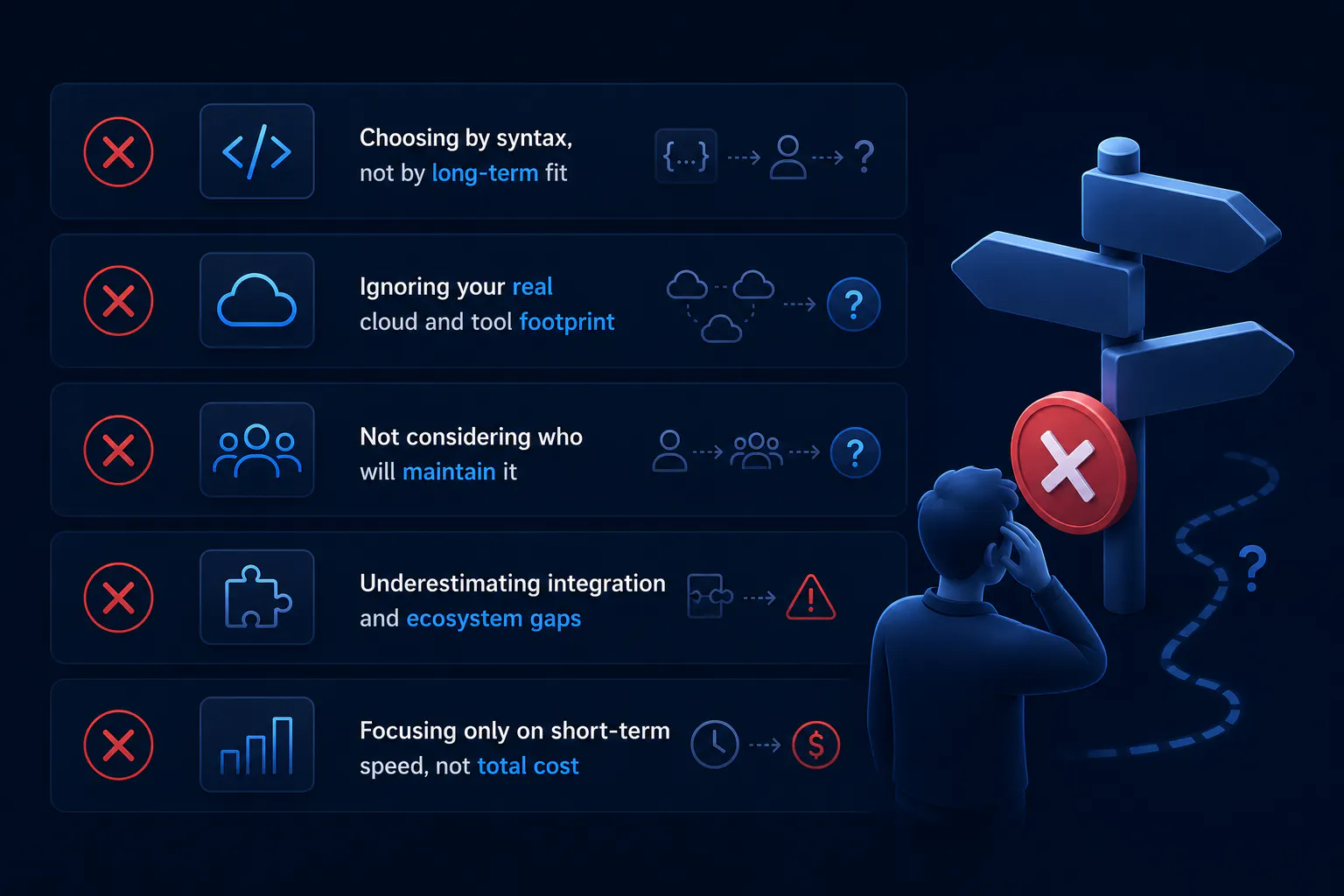 IaC selection mistakes infographic