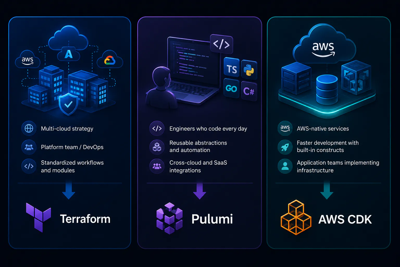 IaC tool comparison infographic