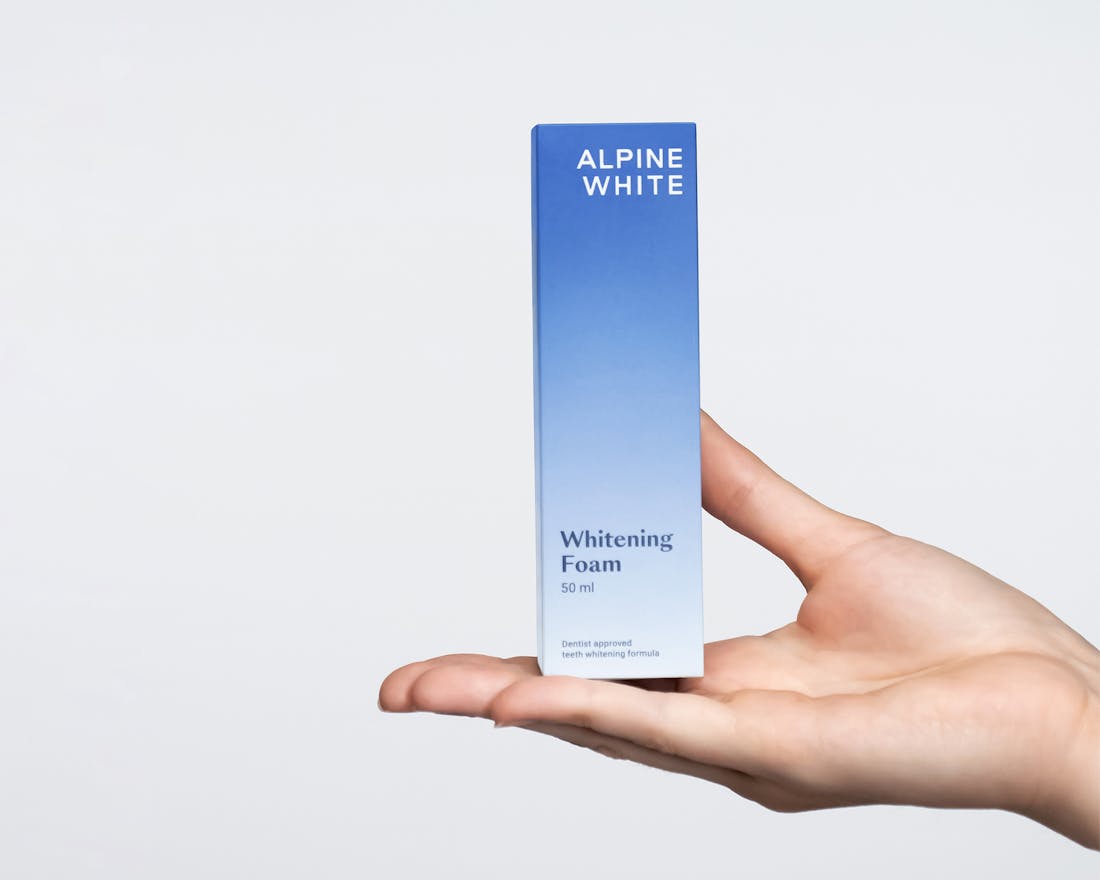 alpine white, dental hygiene, healthy teeth, whitening foam, bleaching, Studio alpine white