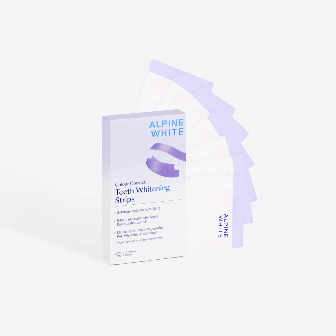 Whitening Strips, Colour Correct, Purple Whitening Strips, Zahnaufhellungsstreifen, Alpine White, Bleaching