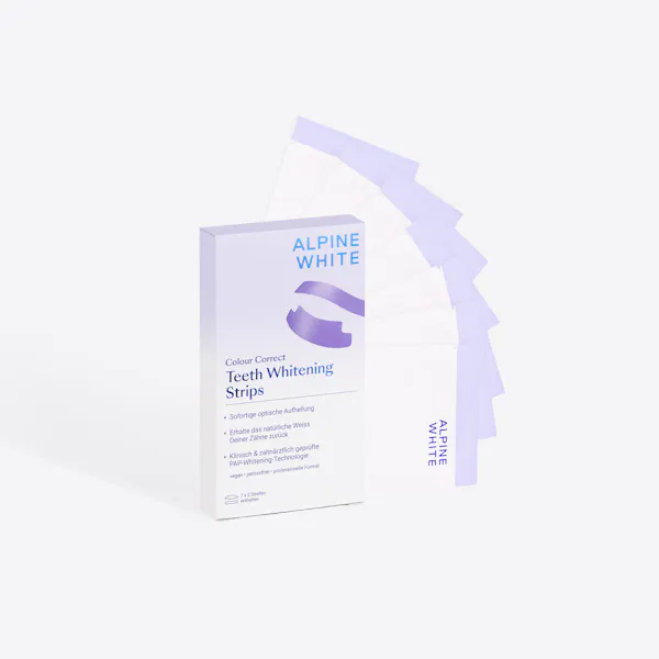 Whitening Strips, Colour Correct, Purple Whitening Strips, Zahnaufhellungsstreifen, Alpine White, Bleaching
