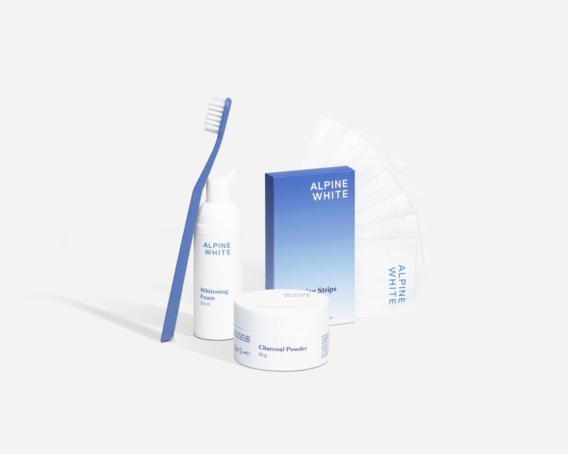 alpine white, dentalhygiene, gesunde zähne, whitening strips, bleaching, alpine white studio