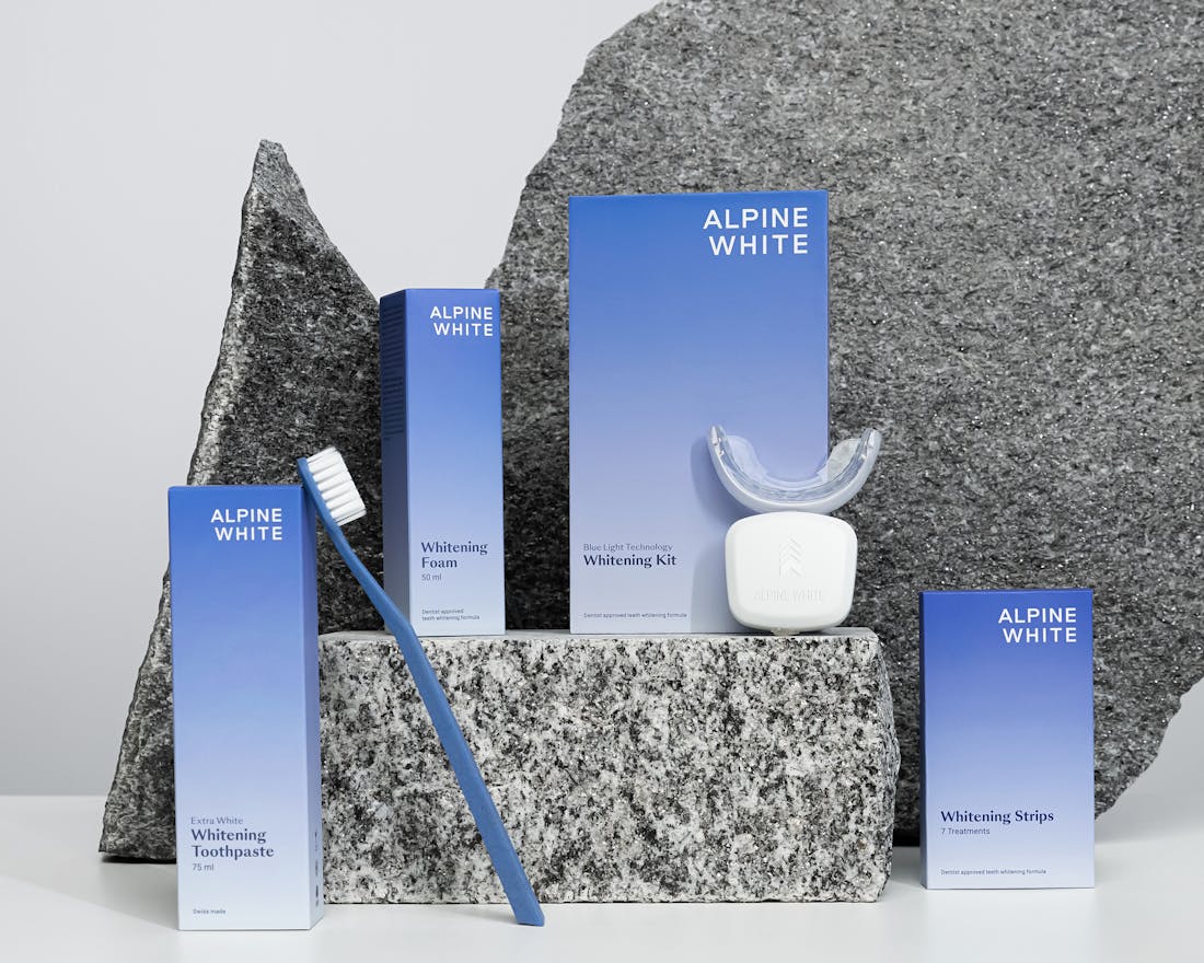 alpine white, dentalhygiene, gesunde zähne, whitening strips, bleaching, alpine white studio