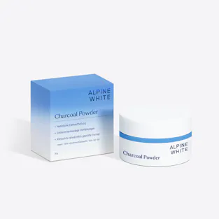 alpine white, charcoal powder, bleaching, whitening, aktivkohle