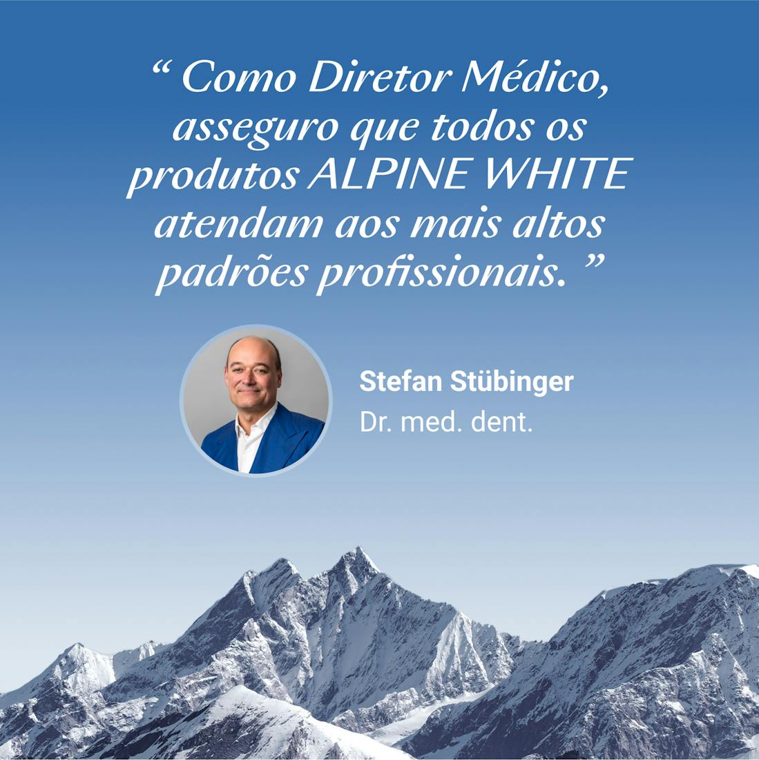 Fitas Clareadoras ALPINE WHITE para clareamento dental, com tecnologia suíça comprovada, ideais para clarear os dentes em casa, sem sensibilidade e com resultados visíveis em apenas 3 dias.