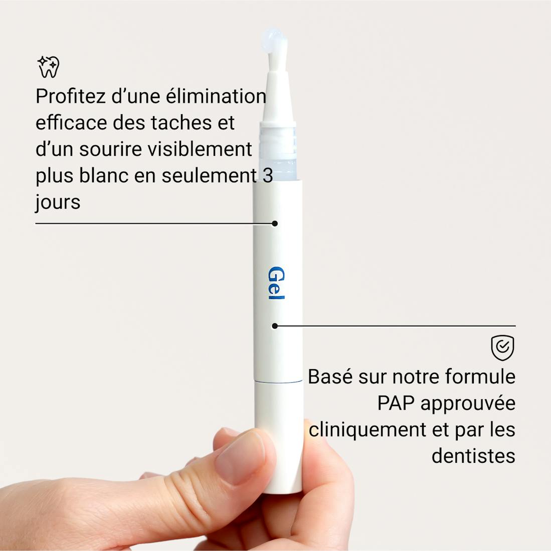 Recharge de Gel Blanchissant Alpine White pour un blanchiment professionnel à domicile. Formule suisse sans peroxyde, douce pour l’émail et efficace dès 3 jours, développée par des experts dentaires.