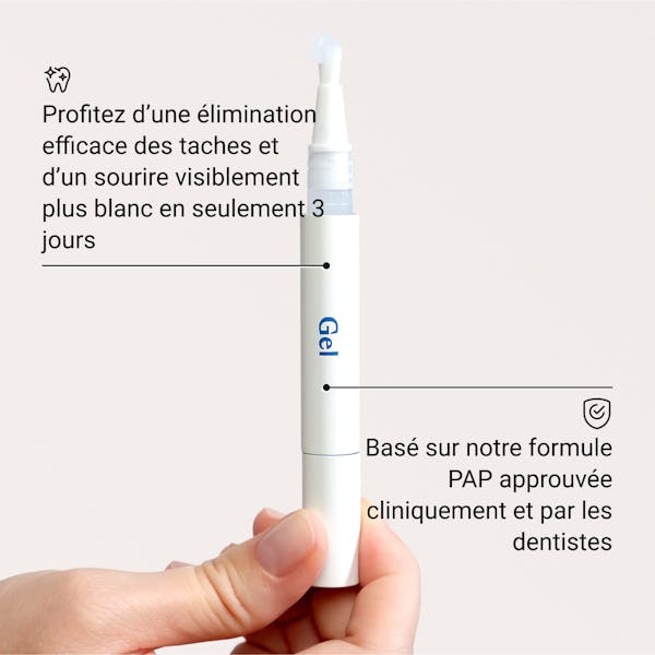 Recharge de Gel Blanchissant Alpine White pour un blanchiment professionnel à domicile. Formule suisse sans peroxyde, douce pour l’émail et efficace dès 3 jours, développée par des experts dentaires.