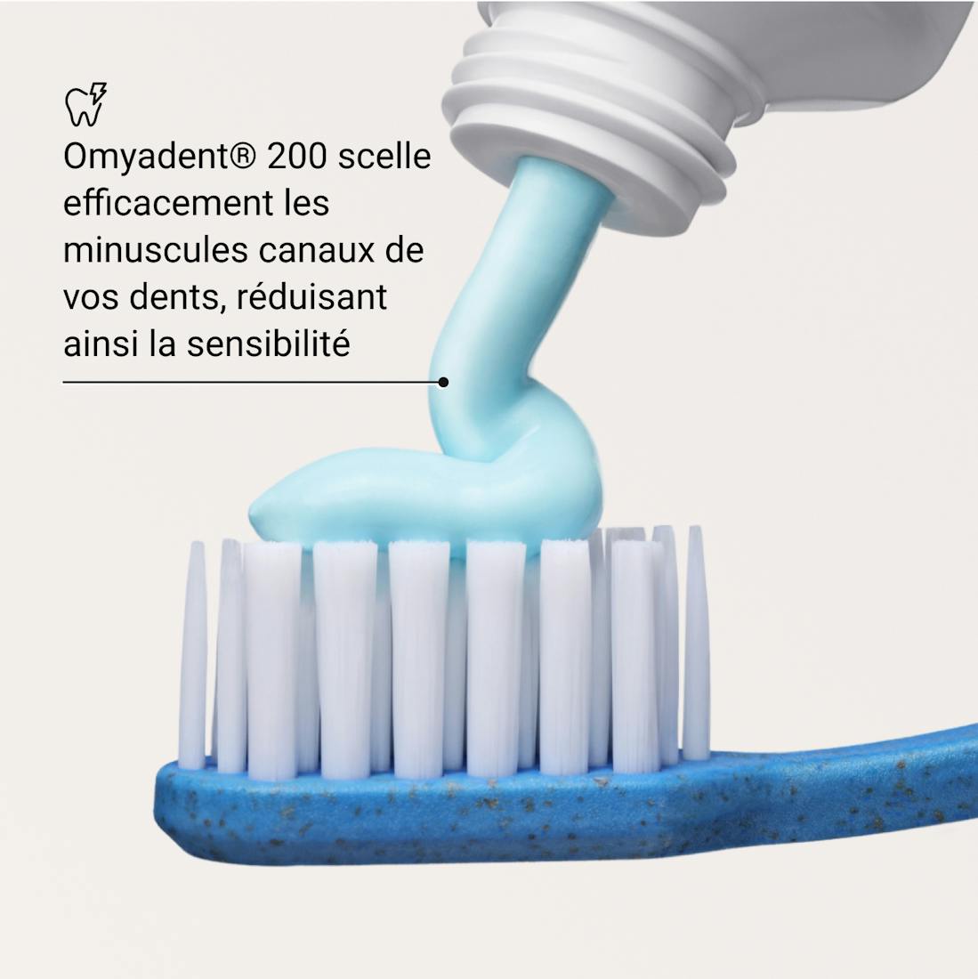 Dentifrice Blanchissant Sensitivity Relief Alpine White, spécialement conçu pour les dents sensibles. Blanchiment doux, soulagement durable de la sensibilité, formule suisse végane sans peroxyde.