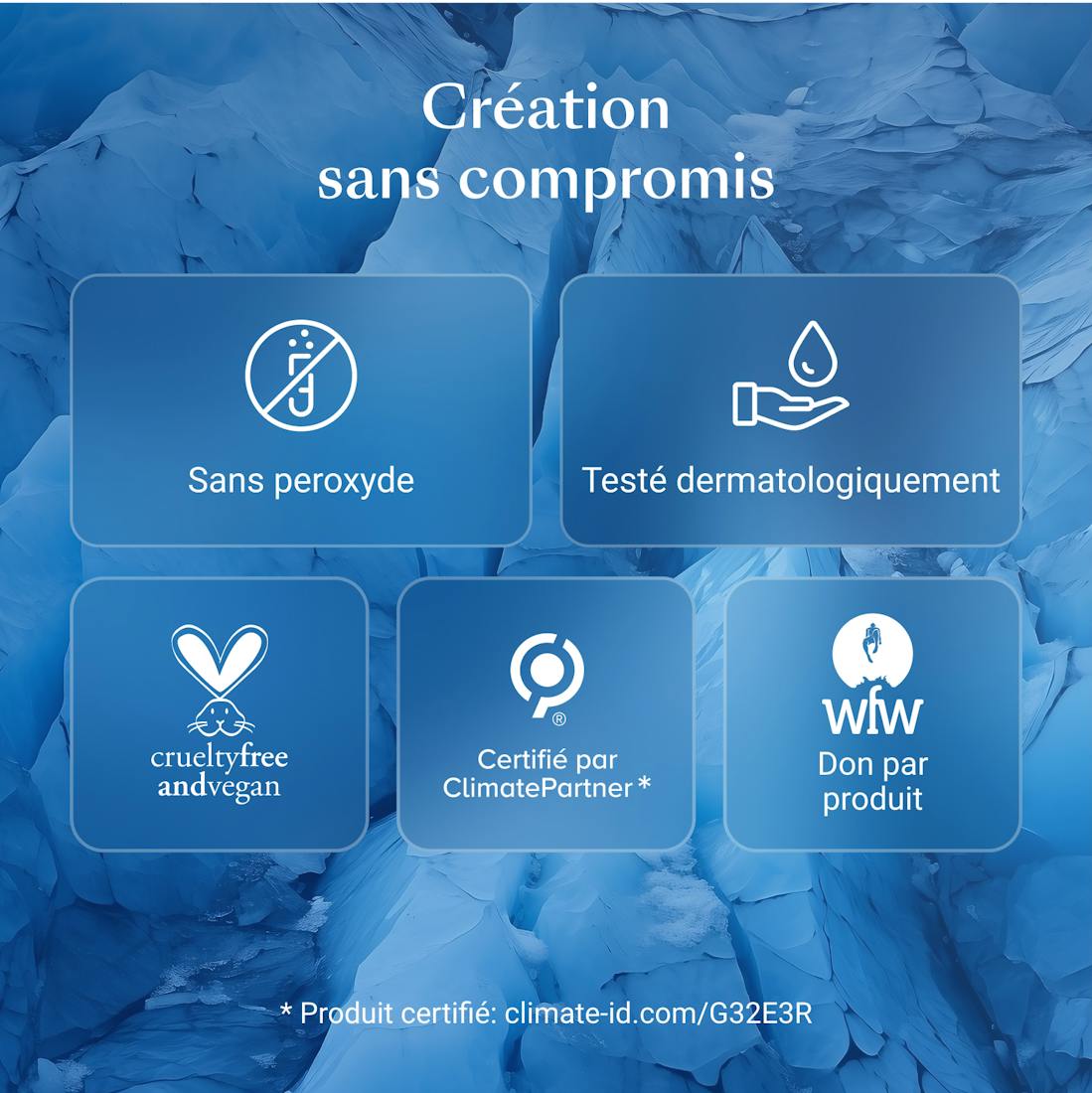 Bandes de blanchiment, bandes blanchissantes, Bleaching, Alpine White