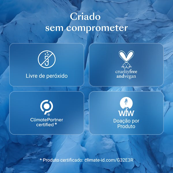 Espuma Clareadora ALPINE WHITE – clareamento dental imediato com efeito óptico instantâneo, proporcionando dentes mais brancos e hálito fresco em segundos. Fórmula suíça, vegana e cruelty-free.