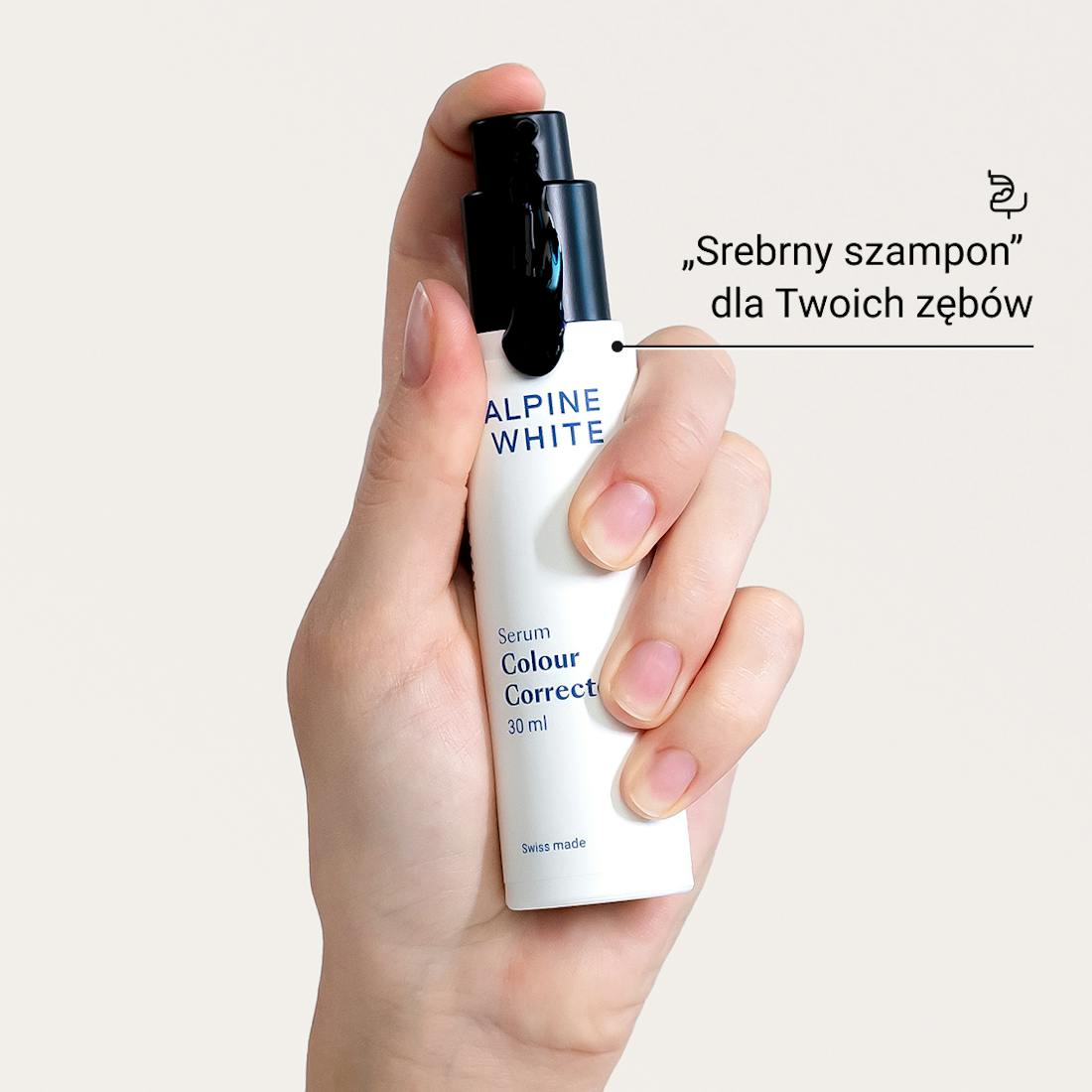 Alpine White, higiena jamy ustnej, zdrowe zęby, serum korygujące kolor, wybielanie, Alpine White Studio
