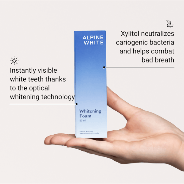 alpine white, dental hygiene, healthy teeth, whitening foam, bleaching, Studio alpine white