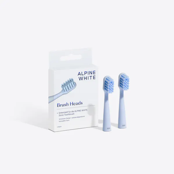 alpine white, sonic toothbrush, brush heads, replacement brush heads