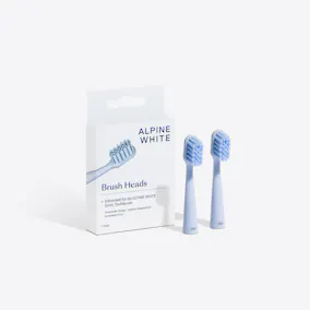 alpine white, sonic toothbrush, brush heads, replacement brush heads