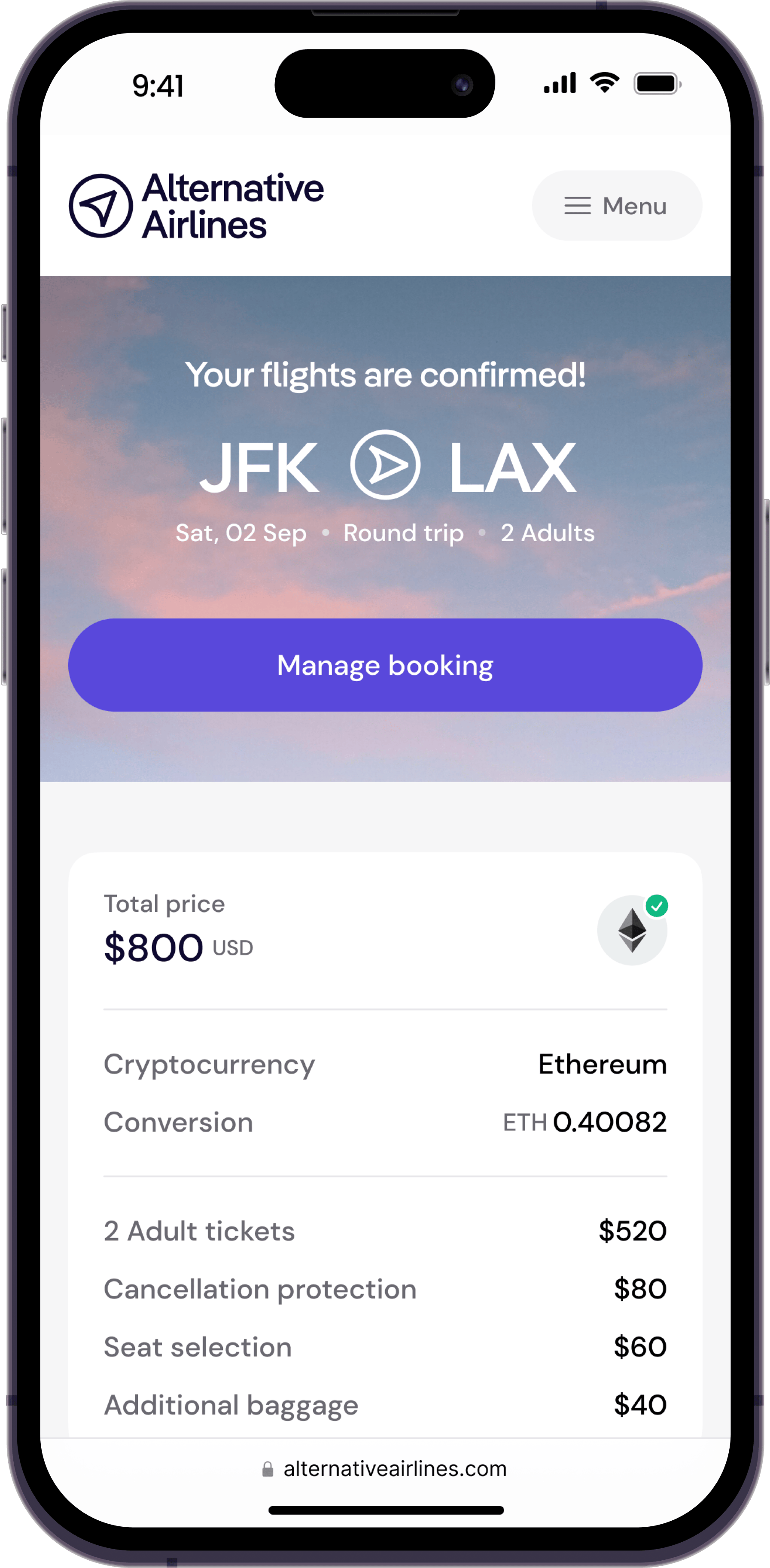 Pay for Flights with Ethereum | ETH