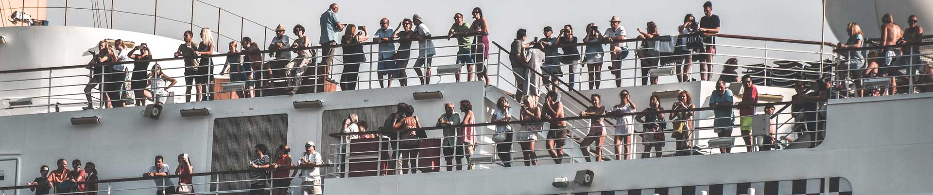 Pictures of crowded boat