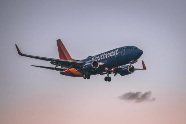 Southwest Airlines flight landing