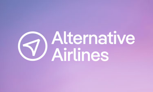 Picture of Sky at Sunset with Alternative Airlines Logo