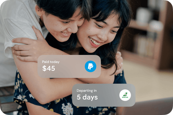 Pay for EVA Air flights using PayPal