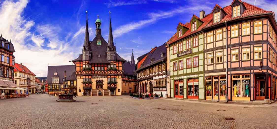 A classic traditional 'German' town square