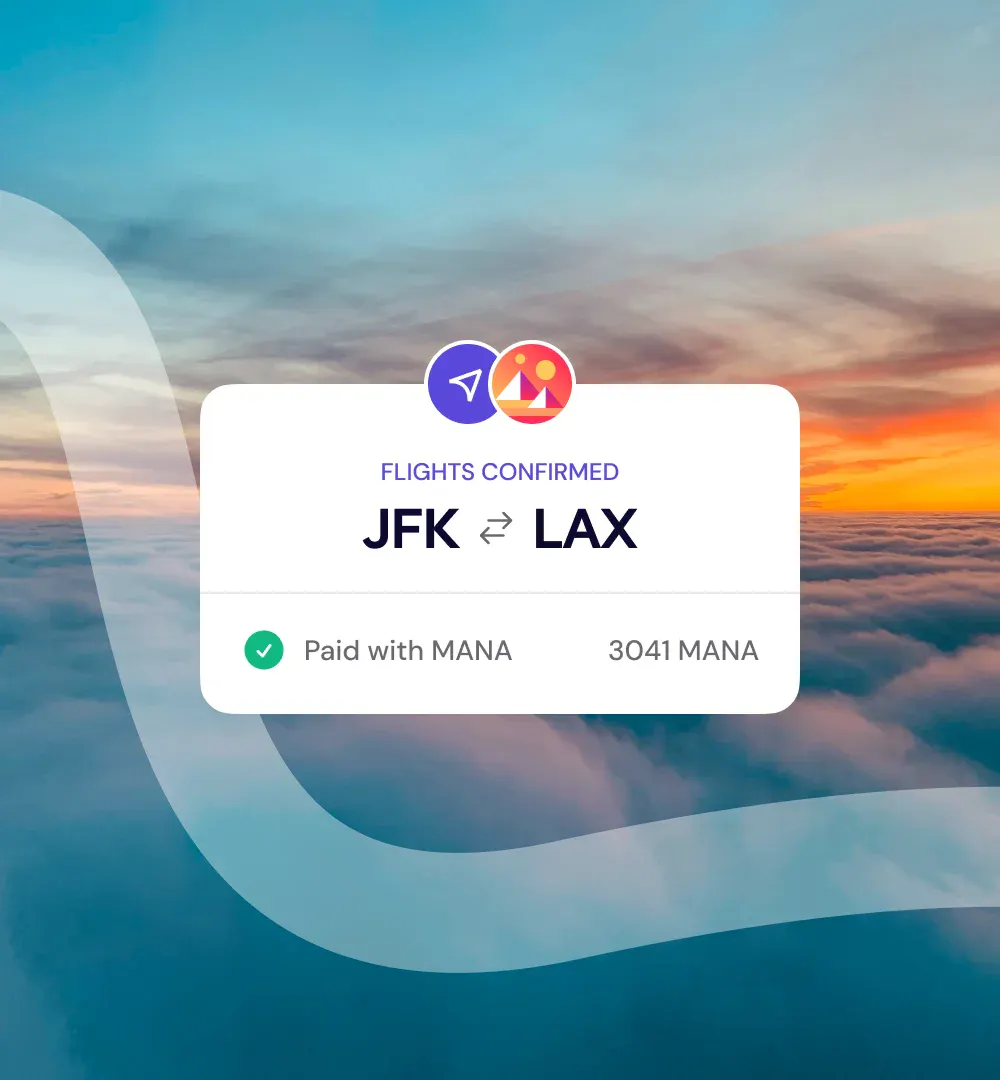Pay for Flights with Decentraland | MANA