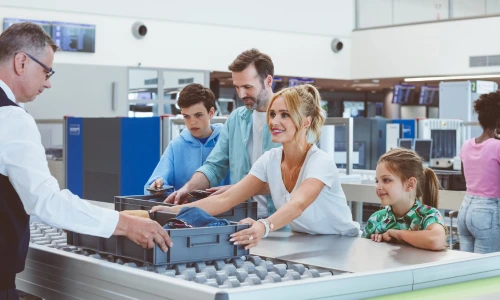 Family opening presents