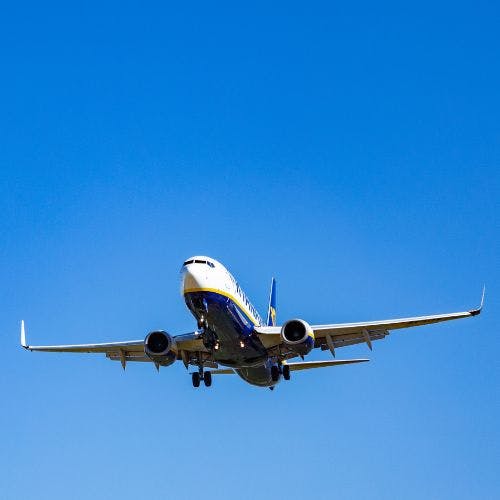 Ryanair aircraft landing