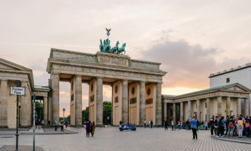 A classic traditional 'German' town square
