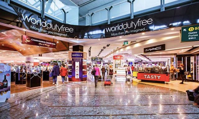 World duty free store in Vancouver International Airport