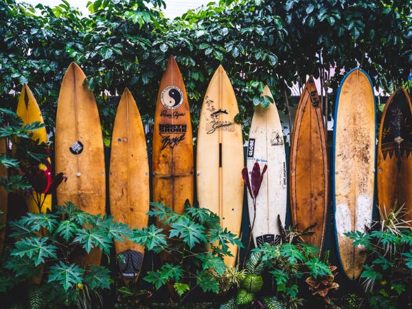 Surfboard fence in Hawaii