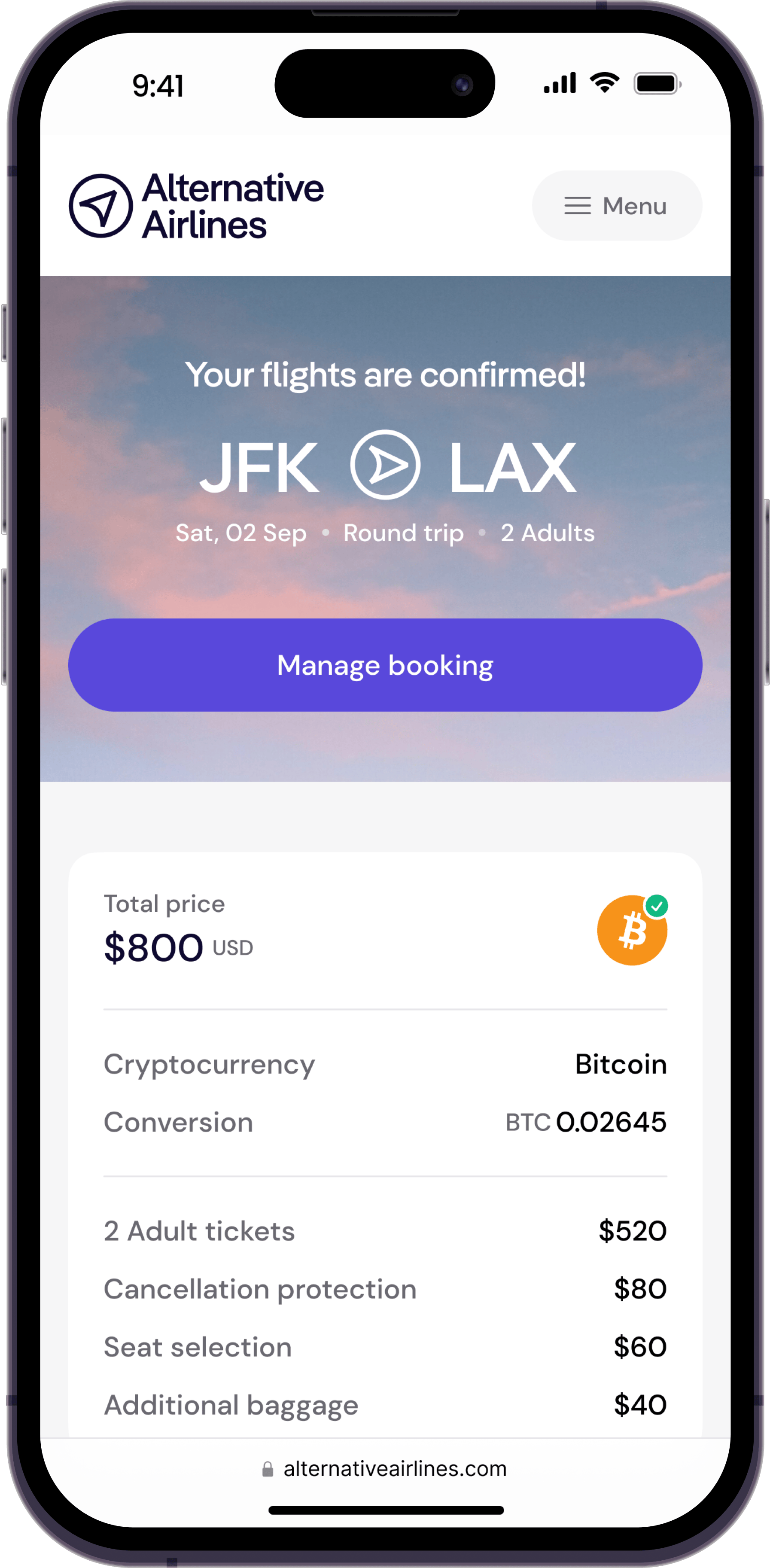 Buy Flights with Crypto United States