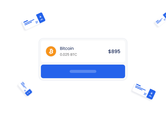 Buying flights with Bitcoin infographic