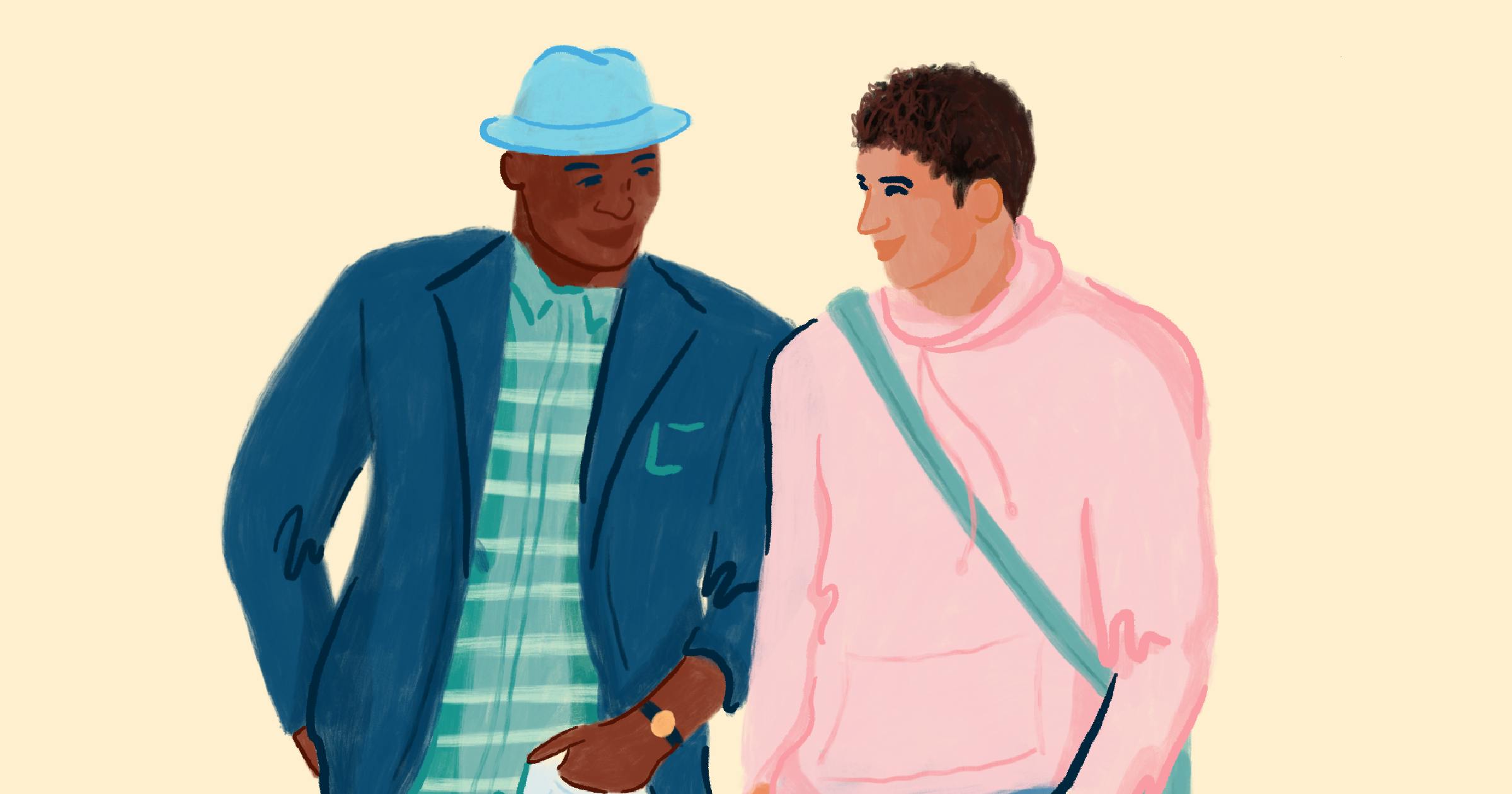 Couple walking together