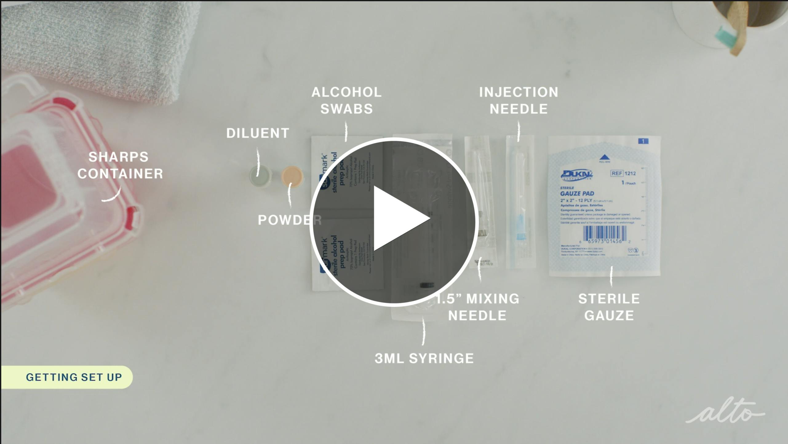 Menopur® with Mixing Needle + Intramuscular (IM) Injection video by Alto Pharmacy