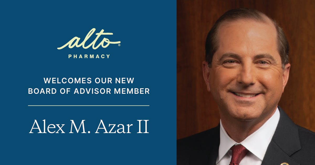 Alto welcomes Alex M. Azar II as our new board of advisor member