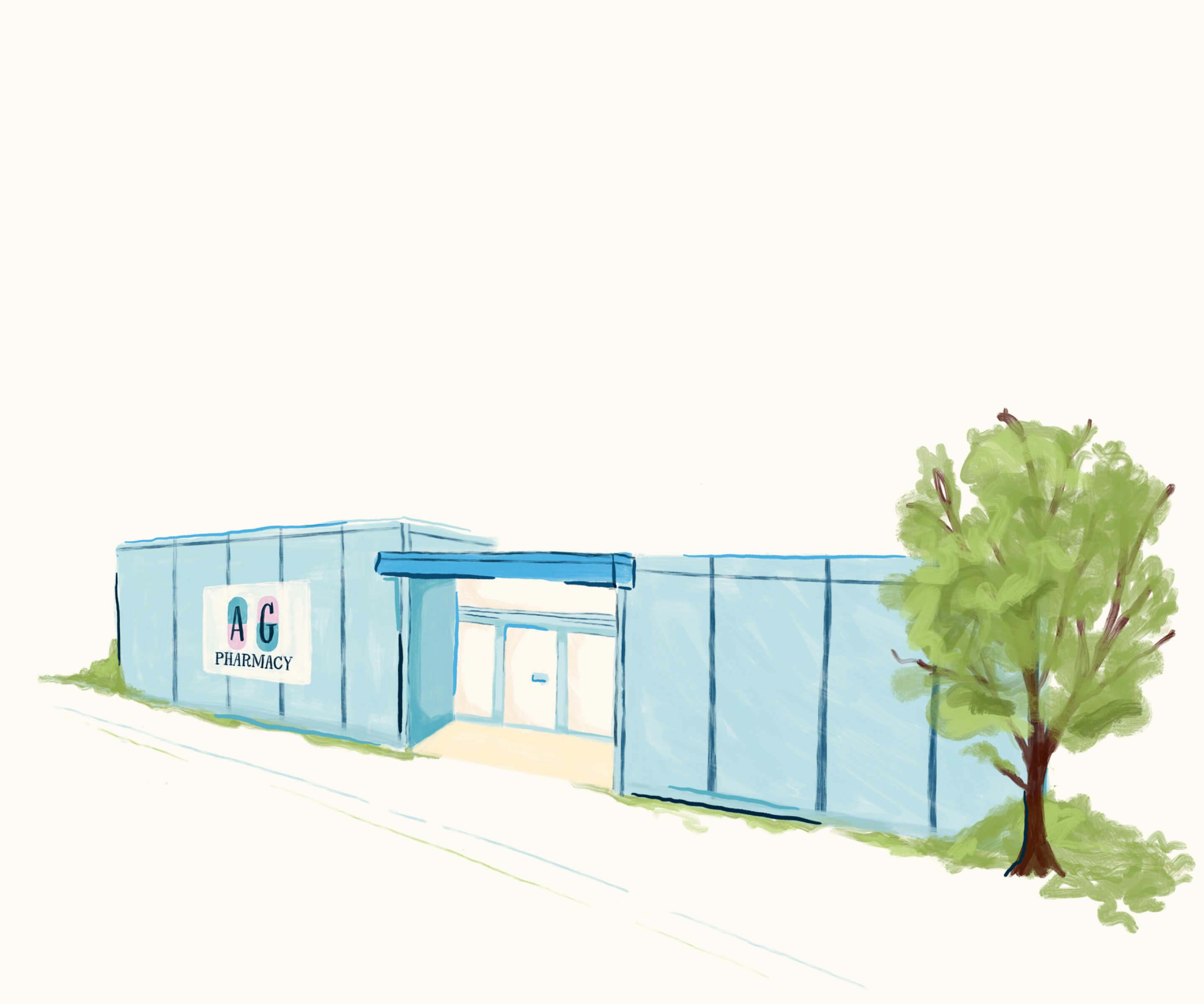 illustration of the original Alto pharmacy in San Francisco, CA