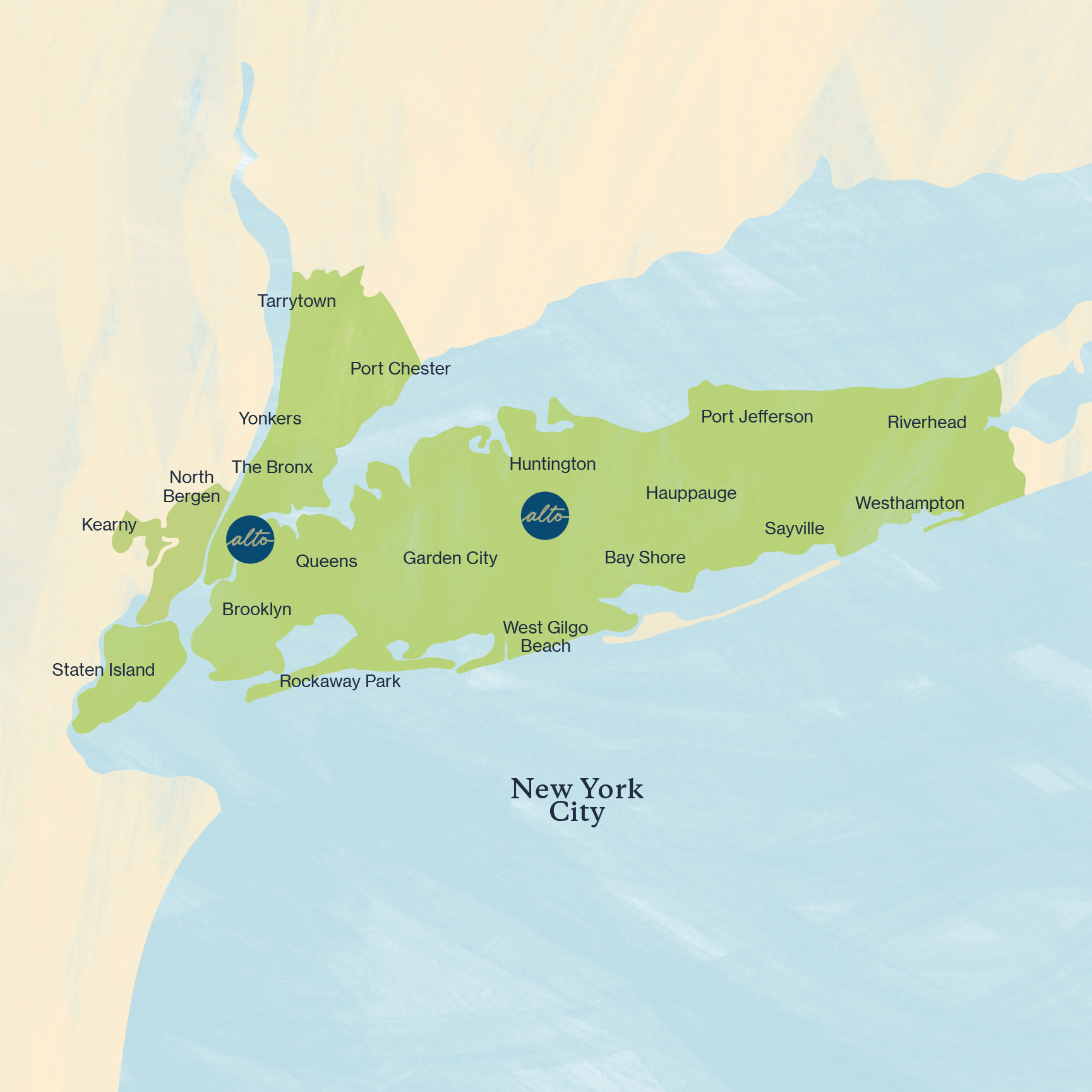 New York Metro courier zone map