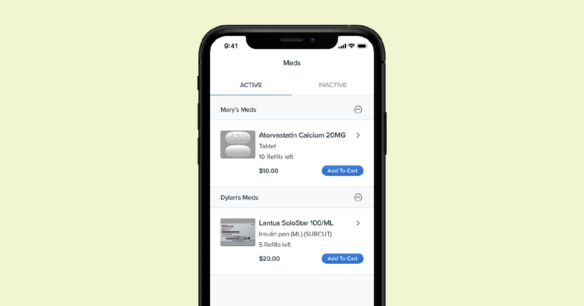 New in the Alto app: manage your family's medications 