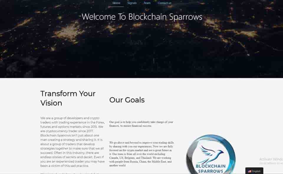 blockchain sparrow signals