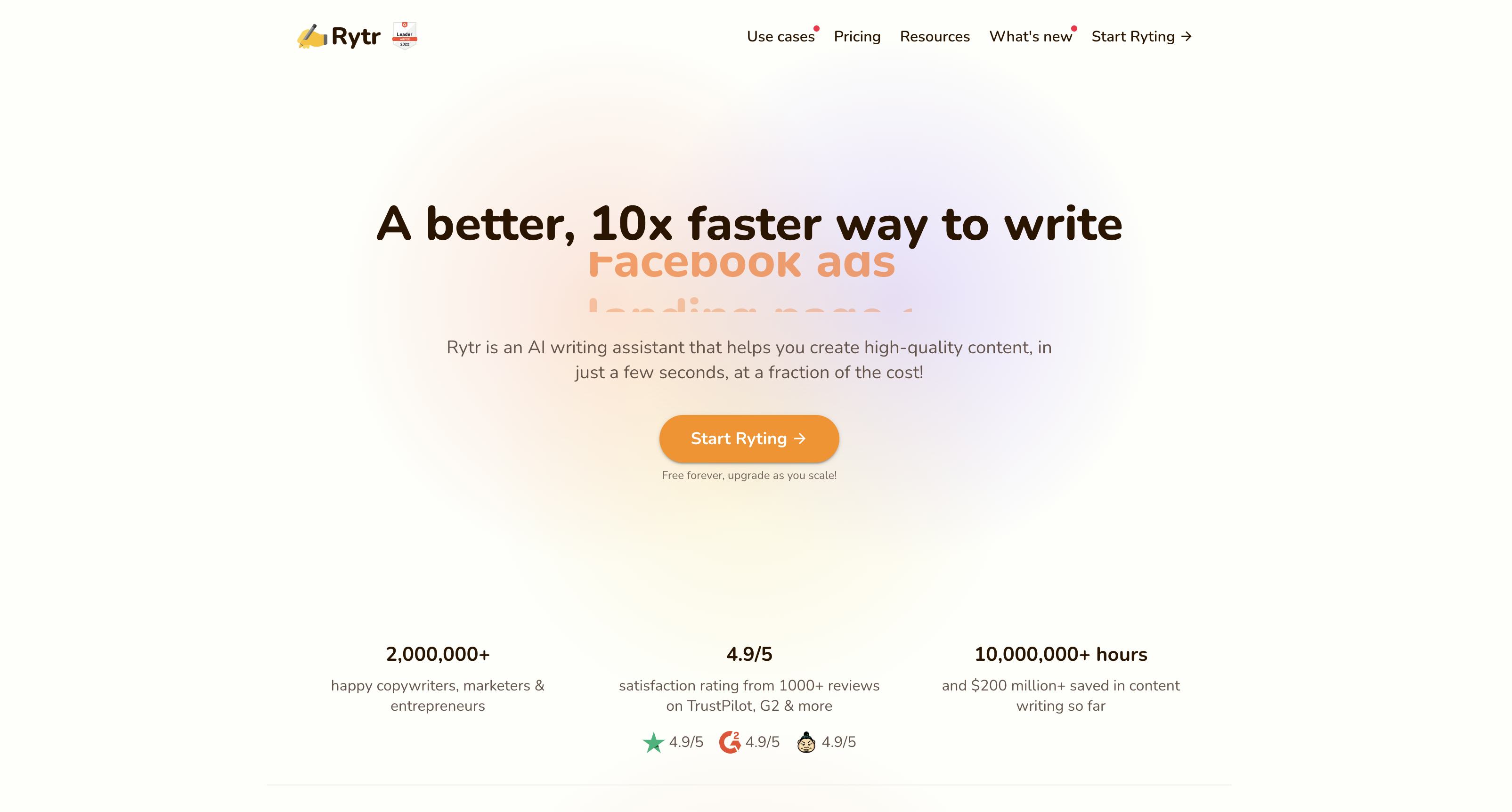 rytr ai copywriting software