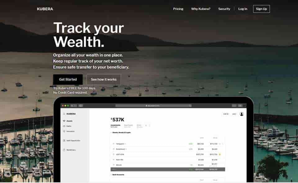 Kubera crypto portfolio management
