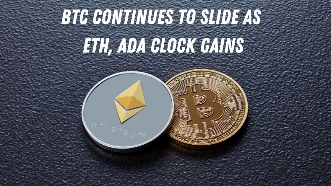 Cryptocurrency Prices Today on March 22: BTC continues to slide as ETH, ADA clock gains