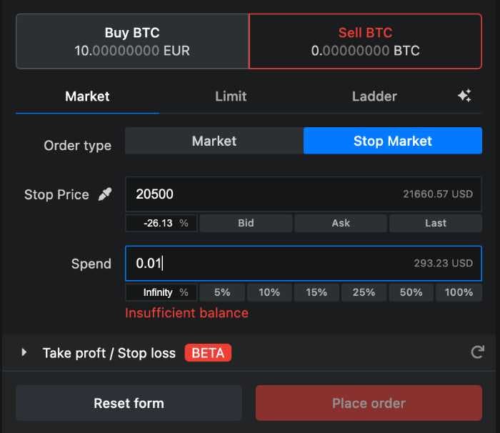 stop loss order