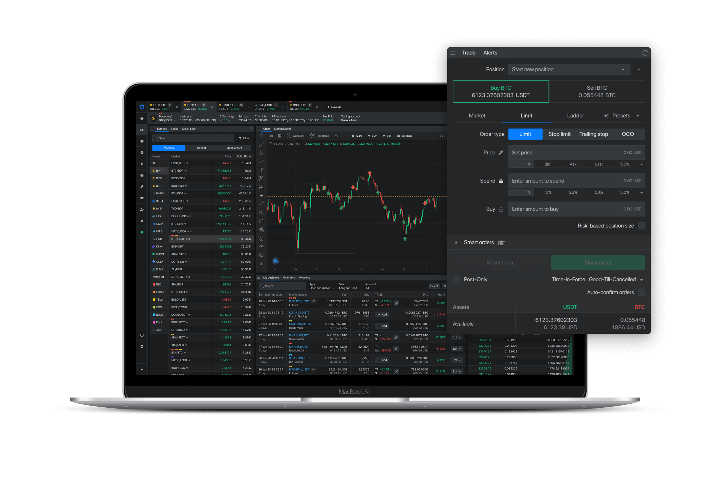 Altrady crypto trading software helps you trade on multiple exchanges!