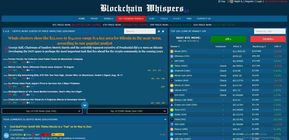 blockchain whispers signals
