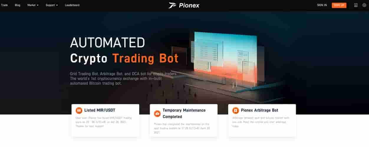 Pionex crypto trading grid bot
